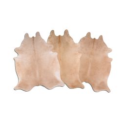 LG/XL Brazilian Beige/Tan cowhide rugs. Measures approx. 42.5-50 square feet